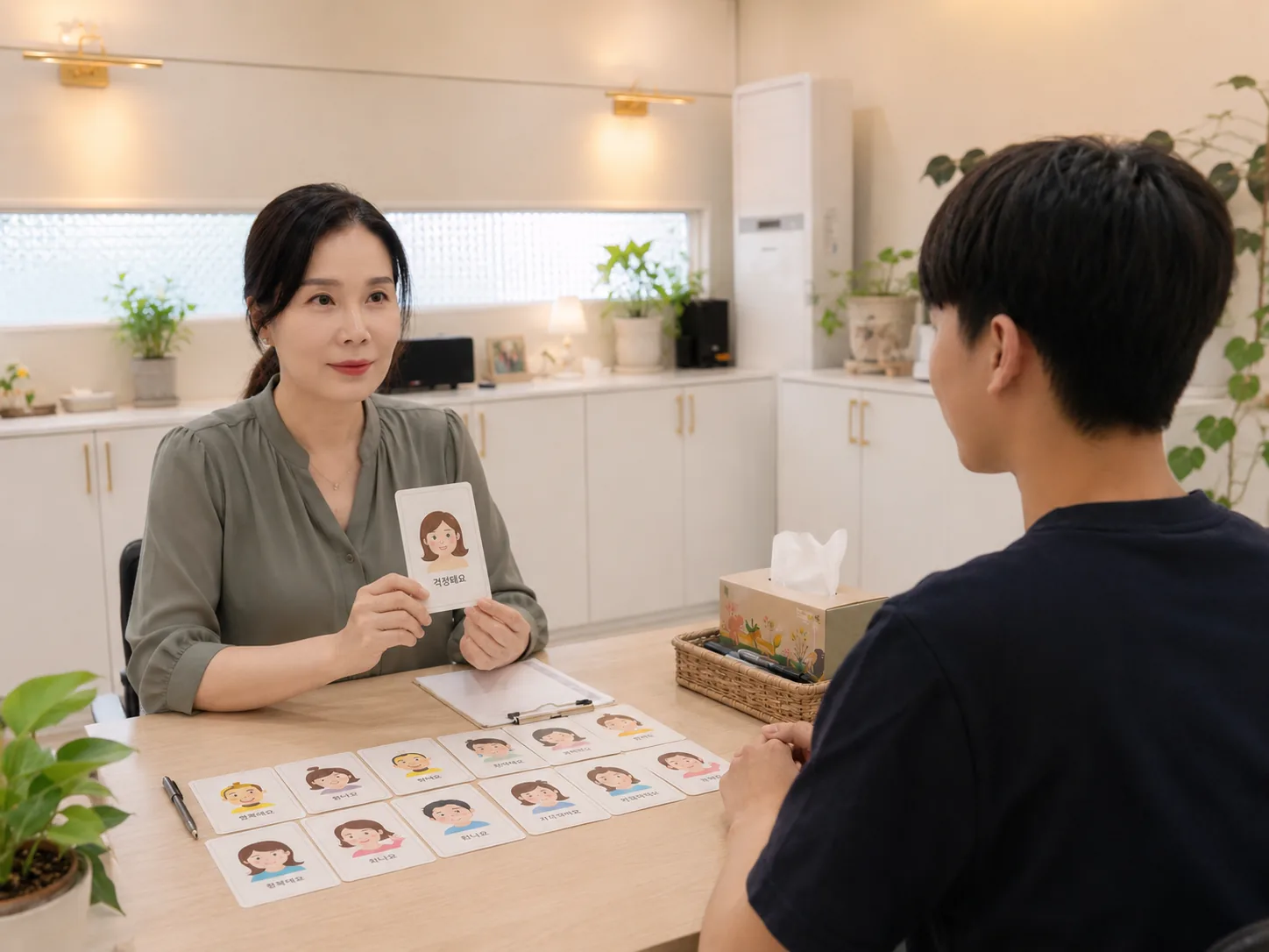 감정카드를 활용한 아동·청소년 상담 장면